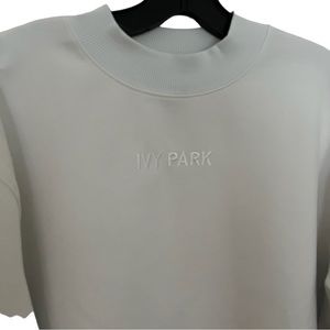 Ivy Park Oversize Raised Lettered Logo Crew Neck Sweatshirt Size Small